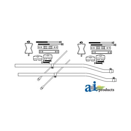 A & I Products Bracket, Axle Mount (40" or 48") 45" x5" x12" A-6A217